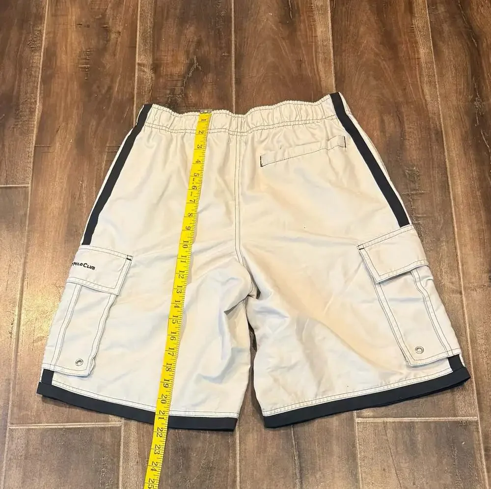 Beverly Hills Polo Club Men's Cargo Swim Trunks with Side Pockets